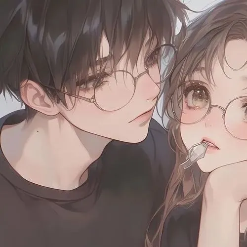 Bố cục chia nửa khung hình thể hiện liên kết tình cảm cặp đôi anime