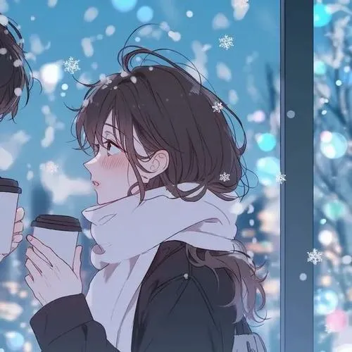 Avatar dễ thương anime thể hiện tình cảm kín đáo