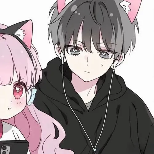 Ảnh đại diện cặp anime ghép lại thành bức hoàn chỉnh