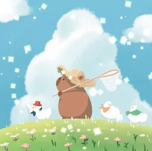 Avatar Capybara chibi mang vibe hiền lành cho người thích sự bình thản