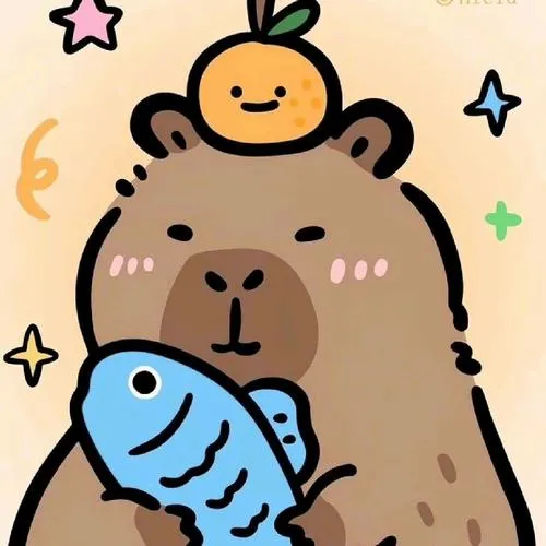 Hình hiển thị Capybara chibi vibe bộ trưởng ngoại giao hiền