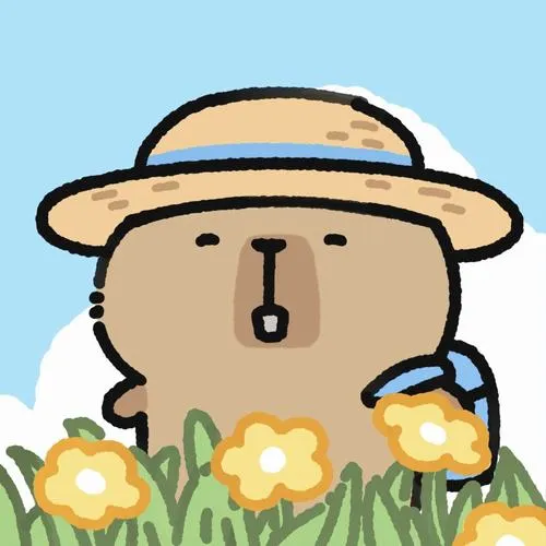 Hình avatar cute Capybara chibi mắt ti hí hiền dịu