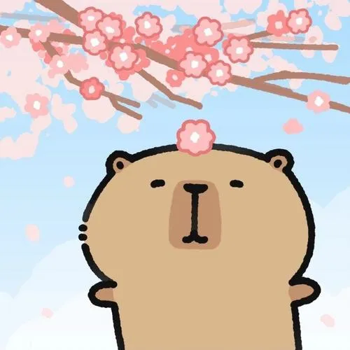 Capybara chibi thân mập chân ngắn hiền tròn dịu