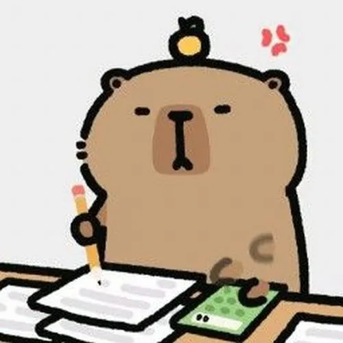 Capybara chibi tranh minh họa dễ thương thư giãn nhẹ