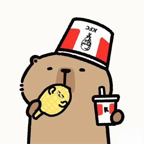 Capybara chibi linh vật minh họa hiền tròn dịu