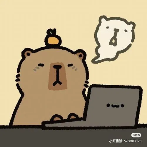 Capybara chibi động vật dễ thương điềm tĩnh hiền