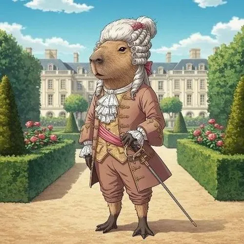 Hình đại diện capybara dáng ngồi yên bố cục hài hòa