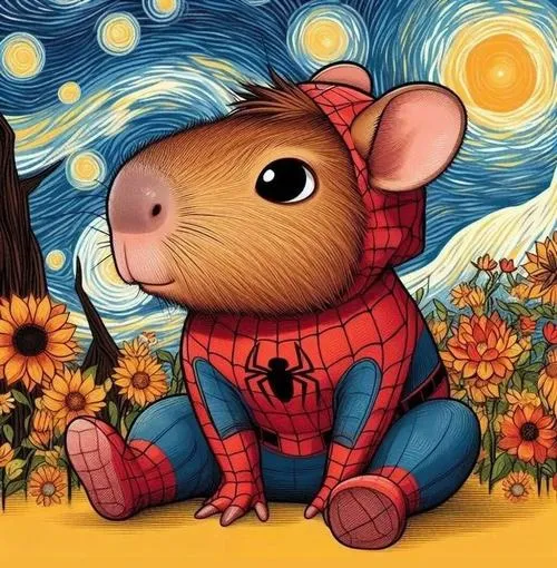Hình avatar ngầu capybara biểu cảm trầm nhìn rất tĩnh