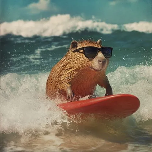 Ảnh trang cá nhân capybara biểu cảm chậm rãi đầy thư thái