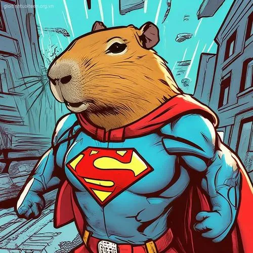 Ảnh đại diện cá nhân capybara ánh mắt hiền tạo thiện cảm