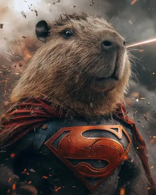 Capybara ven sông dáng ngồi thư giãn giữa khung cảnh yên