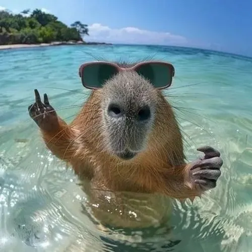 Avatar capybara vô tri nhìn ngơ nhưng lại rất có gu