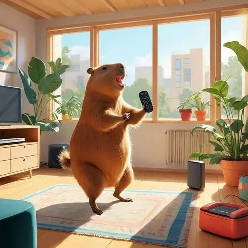 Avatar dễ thương capybara vô tri mang mood thư giãn