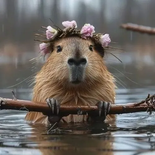 Hình profile capybara đơ mang không khí thư giãn dịu mắt