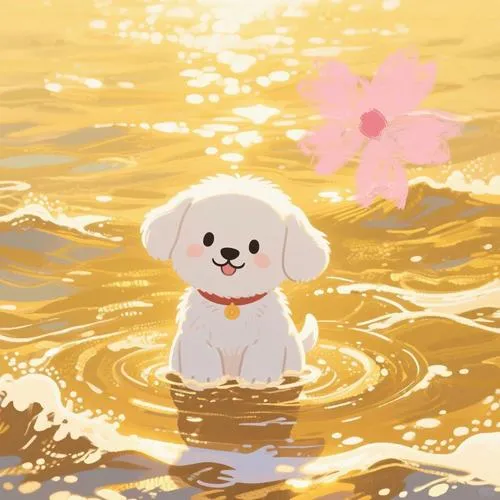 Avatar chó cute thể hiện phong cách avatar nhẹ nhàng