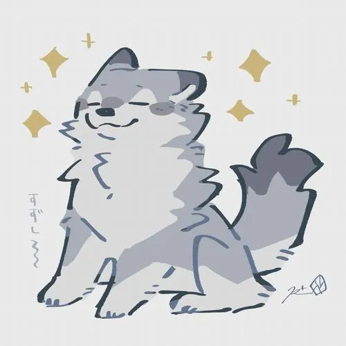 Avt con chó chất với biểu cảm lạnh lùng và màu sắc trầm mạnh mẽ