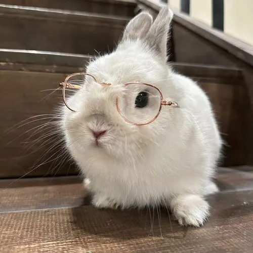 Hình đại diện cute thỏ mắt tròn long lanh tạo cảm xúc tích cực dịu dàng