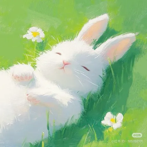 Nền thuộc bố cục giúp avatar thỏ nhìn đơn giản hơn