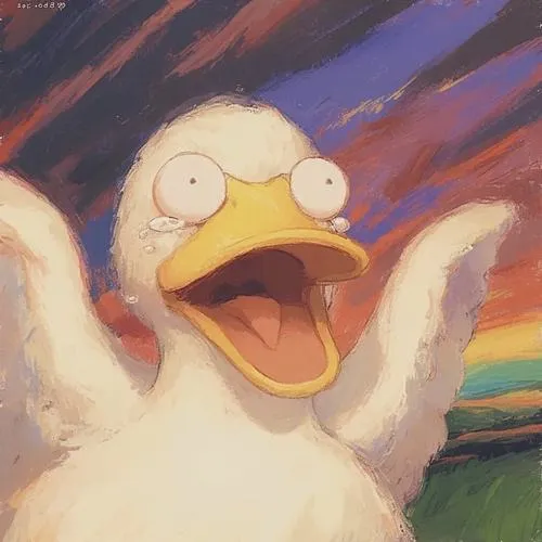 Avatar vịt nhấn mỏ vịt nhỏ và mắt tròn long lanh