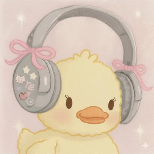 Vịt hoạt hình nét tối giản tạo cảm giác tổng thể dịu