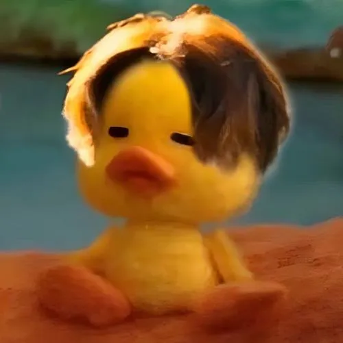 Vịt hoạt hình màu vàng dịu rất đáng yêu