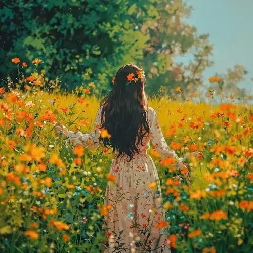 Ảnh đại diện girl nhấn ánh sáng xiên tạo cảm xúc mạnh