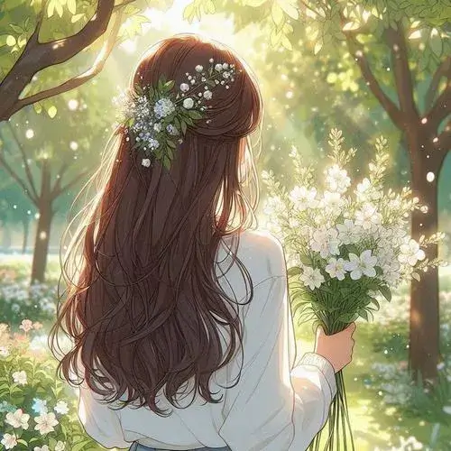 Avatar nữ nghệ thuật dùng phông nền tối giản làm nổi làn da