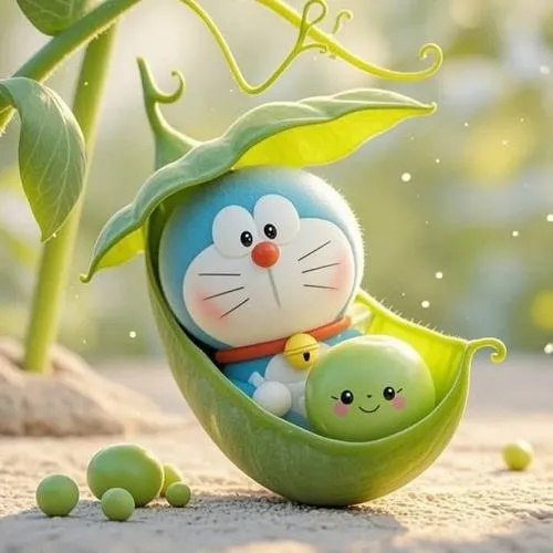 Ảnh profile Tiktok avatar Doremon dễ thương với má hồng tinh tế