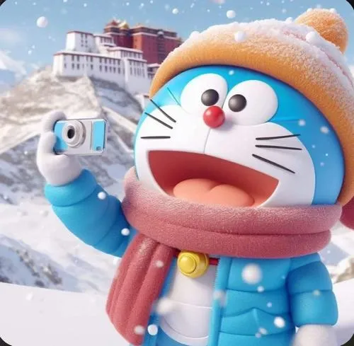 Ảnh đại diện Doremon mang hơi hướng nghệ thuật, tối giản nhưng không nhạt