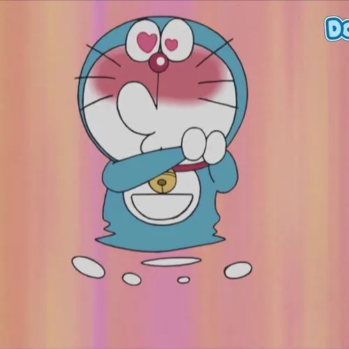 Doraemon ánh mắt trống kết hợp chữ caption nhỏ nhây nhẹ