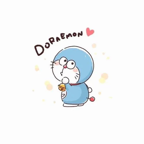 Hình profile Doraemon đơ lặng với tương phản màu rõ nét