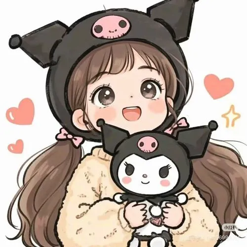 Ảnh hiển thị Kuromi với biểu cảm lạnh tạo hiệu ứng hài nhẹ