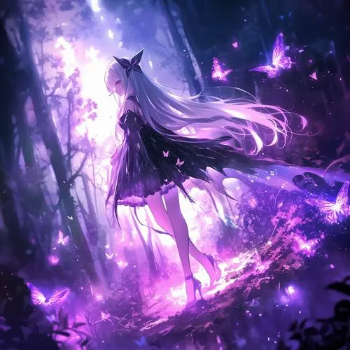 Ảnh đại diện tím dịu mắt với bố cục khung hình cân đối hài hòa