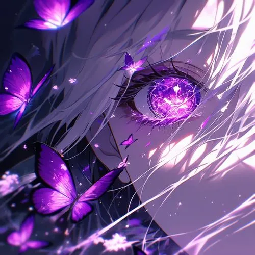 Hình profile avatar tím cá tính với bố cục mạnh mẽ thị giác