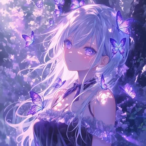 Ảnh profile Tiktok tím cá tính nhấn độ nét và chiều sâu