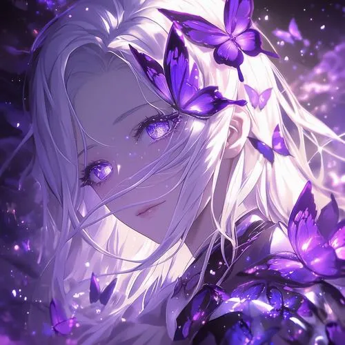 Hình đại diện tím bí ẩn cùng bố cục tối giản sâu lắng