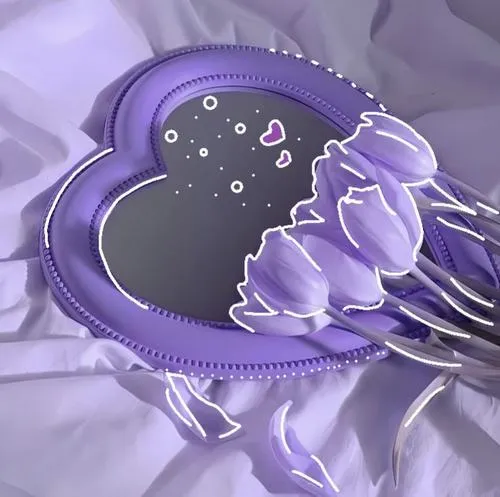 Hình profile cute tím pastel với ánh sáng mềm mơ màng