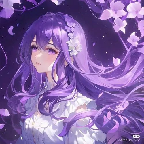 Ảnh trang cá nhân tím nghệ thuật với không gian trống