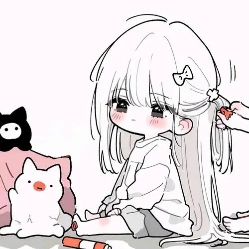 Mèo trong phong cách hình Nhật thể hiện sắc thái cute rõ nét