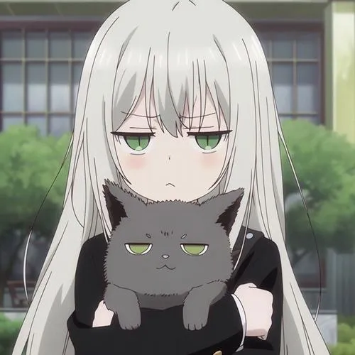 Ảnh profile mèo vẽ anime thể hiện lông mềm và màu sắc