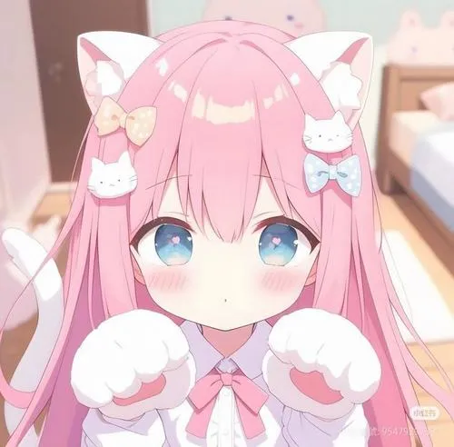 Ảnh avatar mèo anime có kiểu lông vệt sáng độc đáo