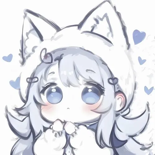 Hình đại diện cute mascot mèo trên nền ảnh hồng pastel