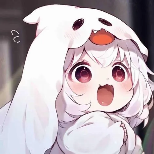 Hình profile mèo chibi với bàn chân nhỏ đáng yêu