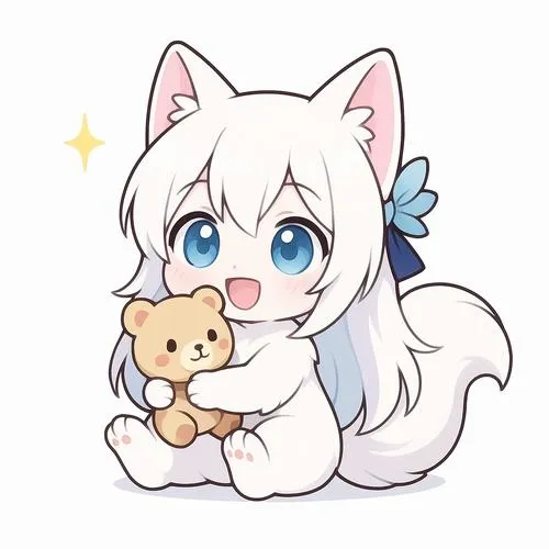 Tranh chibi mèo giữ độ đậm nhạt mềm hài hòa