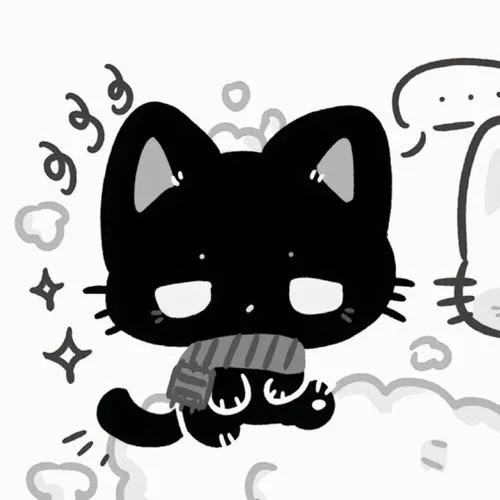 Tranh chibi mèo mang màu pastel và vui