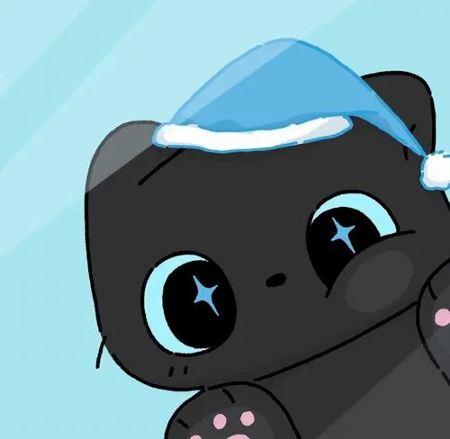 Hình đại diện cute mèo chibi thể hiện bộ lông và nét bo tròn