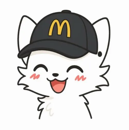 Hình profile mèo chibi phối chuyển sắc nhẹ dịu