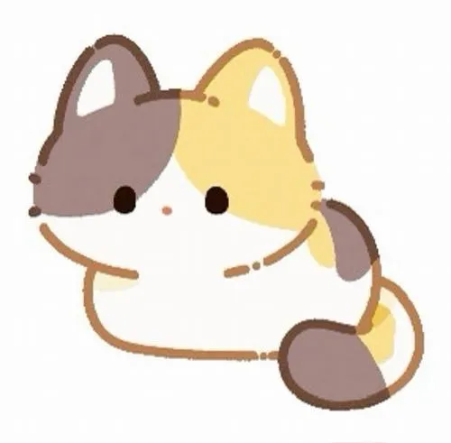 Ảnh avatar mèo chibi với tai tam giác gắn với sự dễ thương
