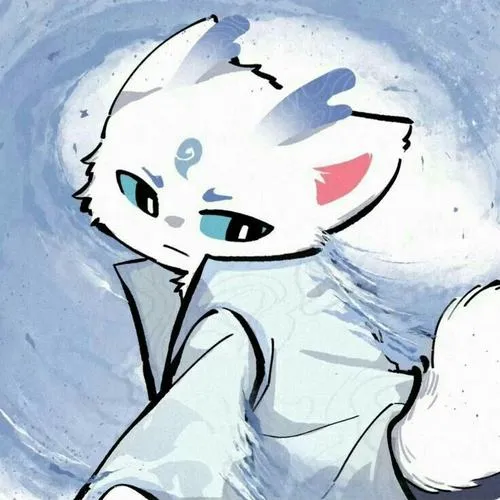 Ảnh profile mèo chibi nổi bật mắt tròn và màu pastel