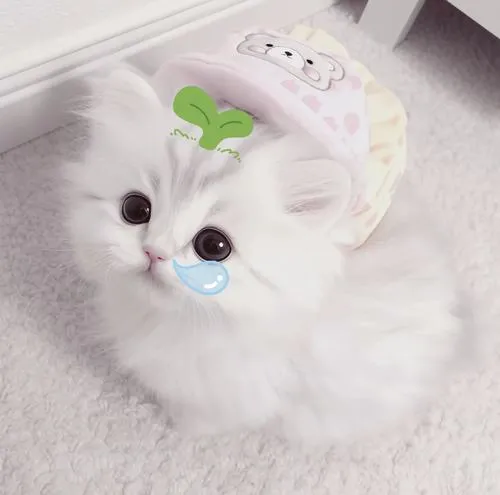 Ảnh đại diện mèo con với ánh mắt to tròn tạo cảm xúc tích cực